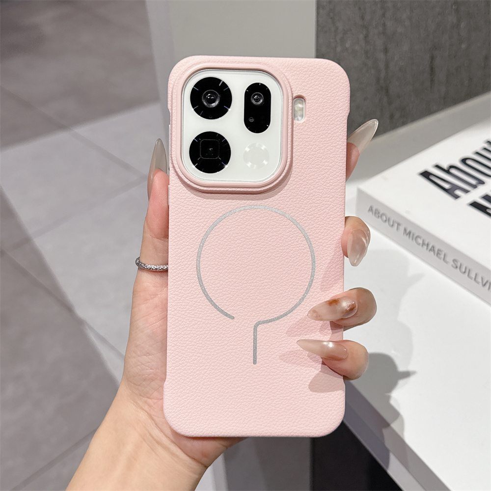 Oppo Find X8 - Funda Protectora Magnética de Cuero sin