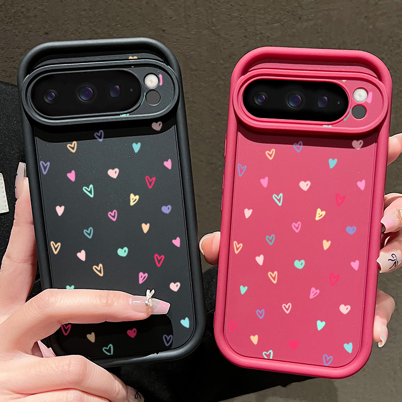 Funda blanda colorida de coraz - Google Pixel 8A reseña y precio