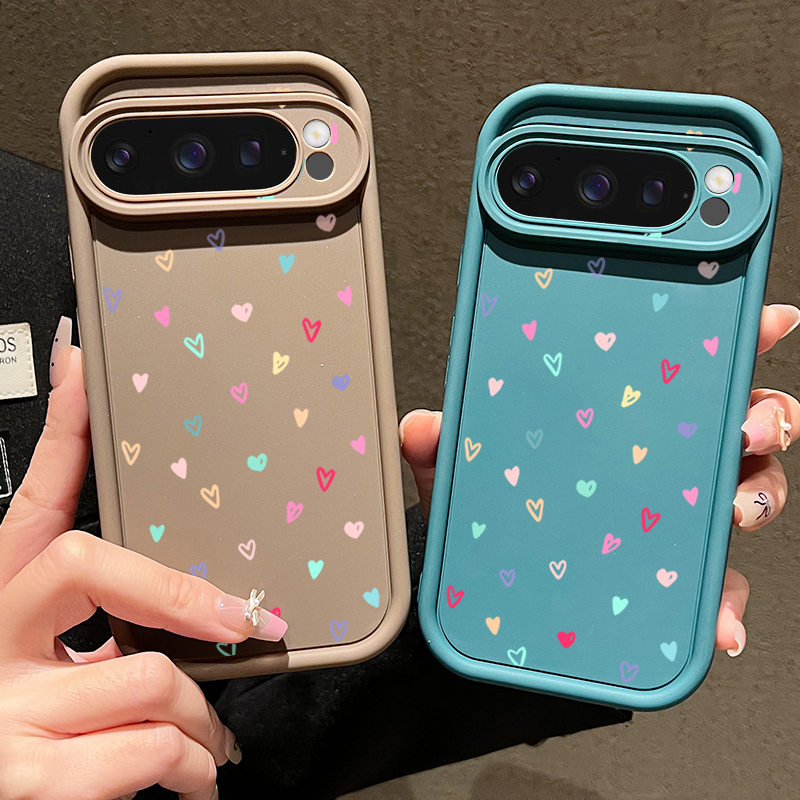Funda blanda colorida de coraz - Google Pixel 8A reseña y precio